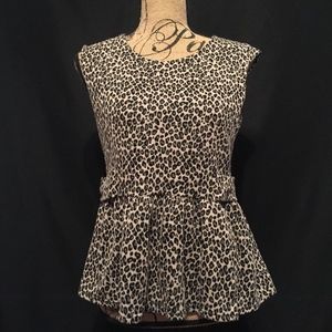 Leopard Print Peplum Top